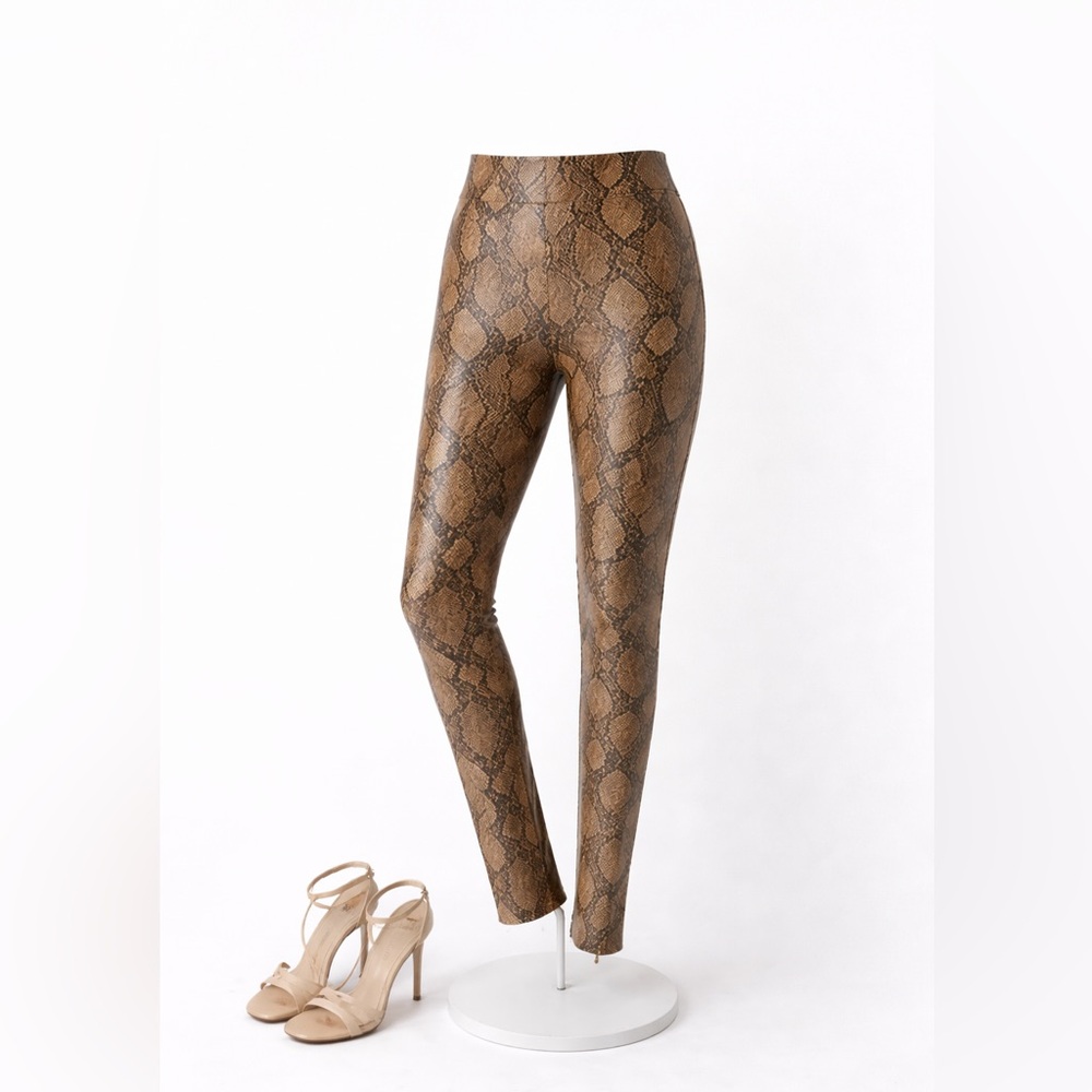 ZARA Hi-Rise Snakeskin Leggings – Size L (USA)